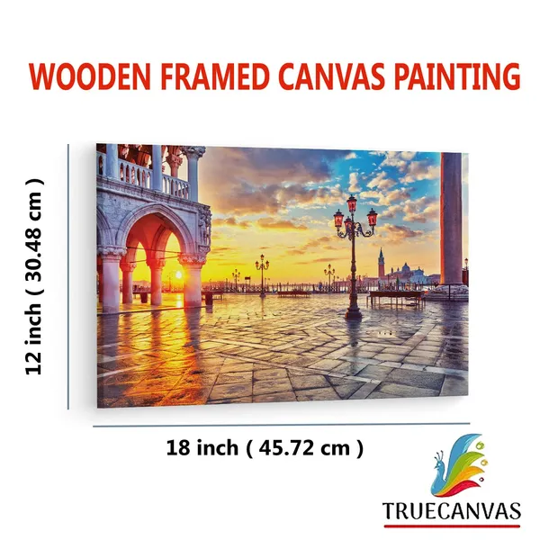 Multicolor_St._Mark'S_Square,_Wooden_Framed_Canvas_Paintings_|_For_Living_Room_|_Bedroom_|_Office_|_Gallery_|_Ready_Wall_Mount_Canvas_Wall_Art_Painting_|_Size_-_12_X_18In,_Ct0522