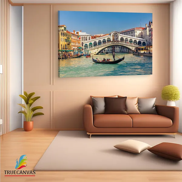 Multicolor_Rialto_Bridge,_Wooden_Framed_Canvas_Paintings_|_For_Living_Room_|_Bedroom_|_Office_|_Gallery_|_Ready_Wall_Mount_Canvas_Wall_Art_Painting_|_Size_-_12_X_18In,_Ct0523