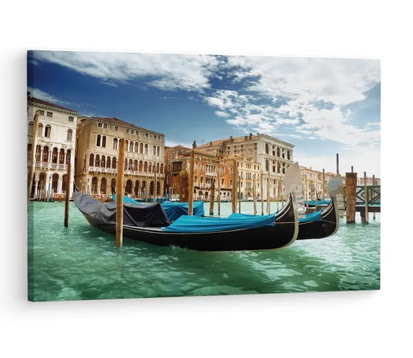 Multicolor_Vliesov?_Fototapeta_Gondoly,_Wooden_Framed_Canvas_Paintings_|_For_Living_Room_|_Bedroom_|_Office_|_Gallery_|_Ready_Wall_Mount_Canvas_Wall_Art_Painting_|_Size_-_12_X_18In,_Ct0524