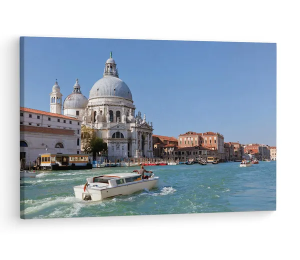 Multicolor_Basilica_Di_Santa_Maria,_Wooden_Framed_Canvas_Paintings_|_For_Living_Room_|_Bedroom_|_Office_|_Gallery_|_Ready_Wall_Mount_Canvas_Wall_Art_Painting_|_Size_-_12_X_18In,_Ct0525