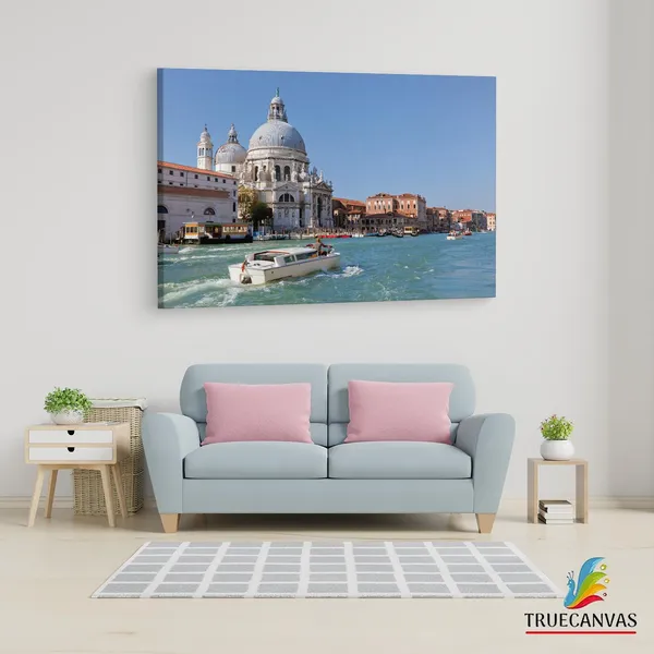 Multicolor_Basilica_Di_Santa_Maria,_Wooden_Framed_Canvas_Paintings_|_For_Living_Room_|_Bedroom_|_Office_|_Gallery_|_Ready_Wall_Mount_Canvas_Wall_Art_Painting_|_Size_-_12_X_18In,_Ct0525