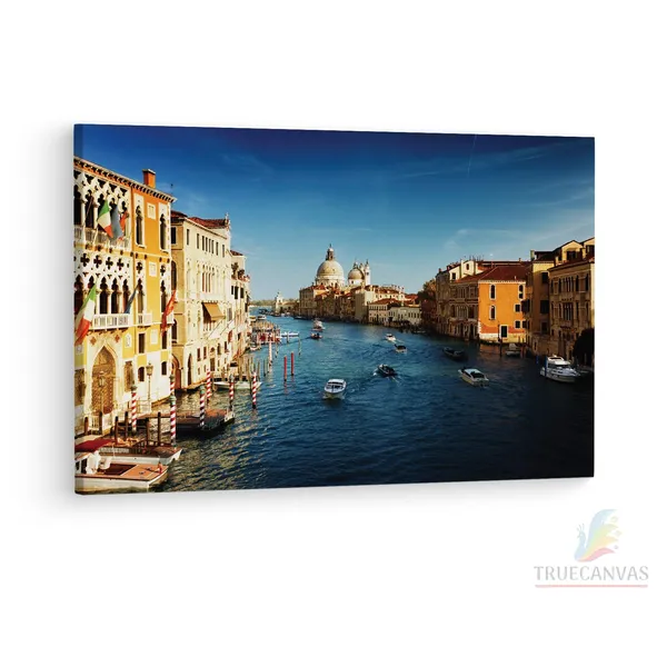 Multicolor_Grand_Canal,_Wooden_Framed_Canvas_Paintings_|_For_Living_Room_|_Bedroom_|_Office_|_Gallery_|_Ready_Wall_Mount_Canvas_Wall_Art_Painting_|_Size_-_12_X_18In,_Ct0529