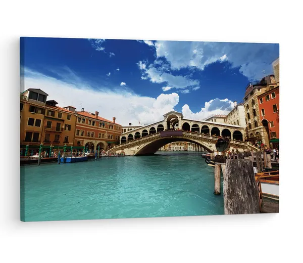 Multicolor_Rialto_Bridge,_Wooden_Framed_Canvas_Paintings_|_For_Living_Room_|_Bedroom_|_Office_|_Gallery_|_Ready_Wall_Mount_Canvas_Wall_Art_Painting_|_Size_-_12_X_18In,_Ct0531