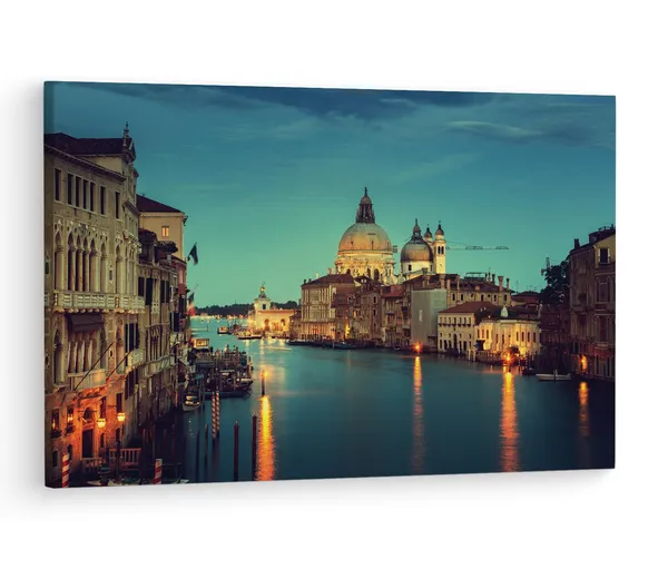 Multicolor_Grand_Canal,_Wooden_Framed_Canvas_Paintings_|_For_Living_Room_|_Bedroom_|_Office_|_Gallery_|_Ready_Wall_Mount_Canvas_Wall_Art_Painting_|_Size_-_12_X_18In,_Ct0532