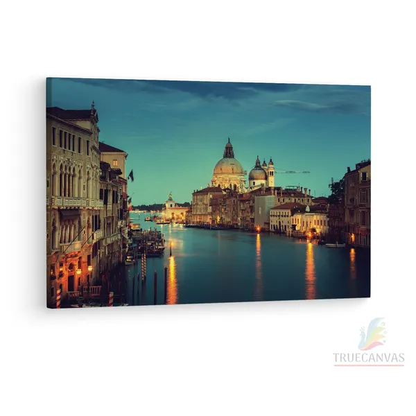 Multicolor_Grand_Canal,_Wooden_Framed_Canvas_Paintings_|_For_Living_Room_|_Bedroom_|_Office_|_Gallery_|_Ready_Wall_Mount_Canvas_Wall_Art_Painting_|_Size_-_12_X_18In,_Ct0532