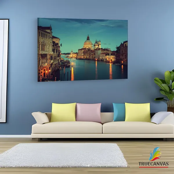 Multicolor_Grand_Canal,_Wooden_Framed_Canvas_Paintings_|_For_Living_Room_|_Bedroom_|_Office_|_Gallery_|_Ready_Wall_Mount_Canvas_Wall_Art_Painting_|_Size_-_12_X_18In,_Ct0532