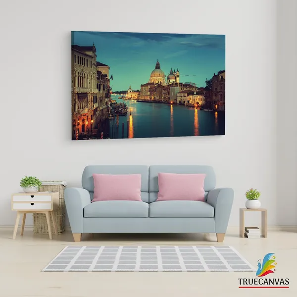 Multicolor_Grand_Canal,_Wooden_Framed_Canvas_Paintings_|_For_Living_Room_|_Bedroom_|_Office_|_Gallery_|_Ready_Wall_Mount_Canvas_Wall_Art_Painting_|_Size_-_12_X_18In,_Ct0532