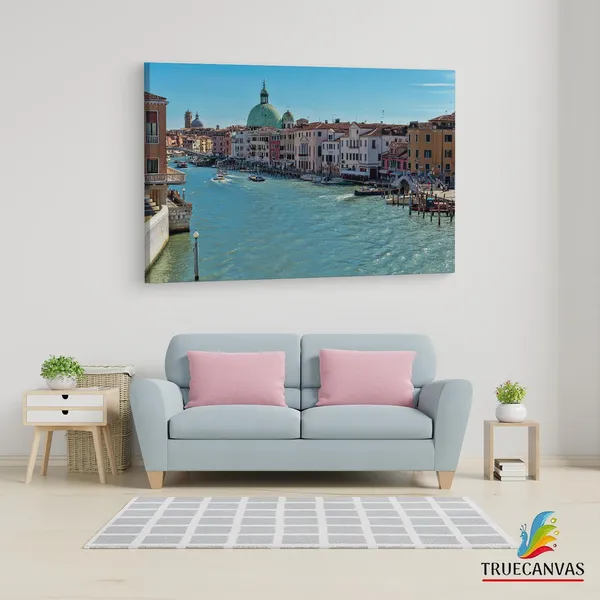 Multicolor_Grand_Canal,_Wooden_Framed_Canvas_Paintings_|_For_Living_Room_|_Bedroom_|_Office_|_Gallery_|_Ready_Wall_Mount_Canvas_Wall_Art_Painting_|_Size_-_12_X_18In,_Ct0533