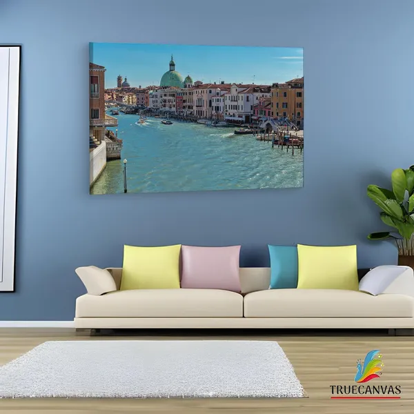 Multicolor_Grand_Canal,_Wooden_Framed_Canvas_Paintings_|_For_Living_Room_|_Bedroom_|_Office_|_Gallery_|_Ready_Wall_Mount_Canvas_Wall_Art_Painting_|_Size_-_12_X_18In,_Ct0533