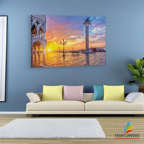 Multicolor_St._Mark'S_Square,_Wooden_Framed_Canvas_Paintings_|_For_Living_Room_|_Bedroom_|_Office_|_Gallery_|_Ready_Wall_Mount_Canvas_Wall_Art_Painting_|_Size_-_12_X_18In,_Ct0534