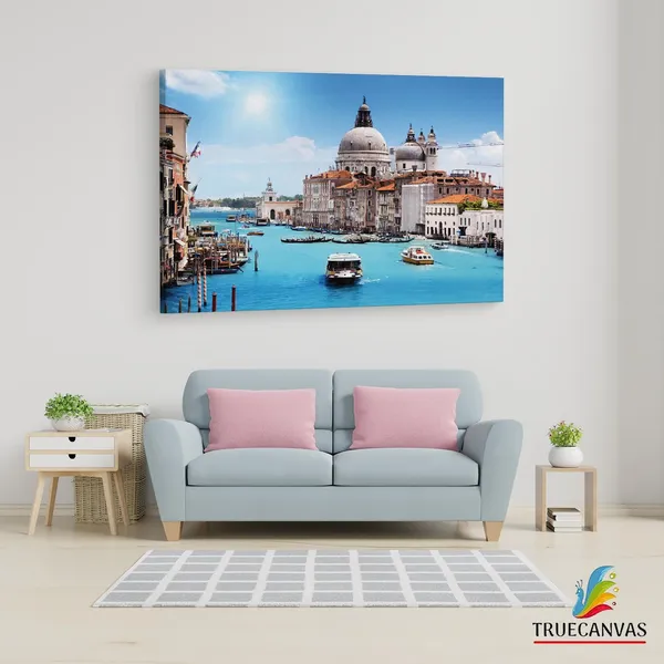 Multicolor_Basilica_Di_Santa_Maria,_Wooden_Framed_Canvas_Paintings_|_For_Living_Room_|_Bedroom_|_Office_|_Gallery_|_Ready_Wall_Mount_Canvas_Wall_Art_Painting_|_Size_-_12_X_18In,_Ct0536