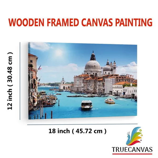 Multicolor_Basilica_Di_Santa_Maria,_Wooden_Framed_Canvas_Paintings_|_For_Living_Room_|_Bedroom_|_Office_|_Gallery_|_Ready_Wall_Mount_Canvas_Wall_Art_Painting_|_Size_-_12_X_18In,_Ct0536