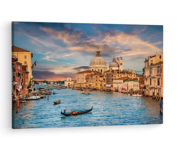 Multicolor_Grand_Canal,_Wooden_Framed_Canvas_Paintings_|_For_Living_Room_|_Bedroom_|_Office_|_Gallery_|_Ready_Wall_Mount_Canvas_Wall_Art_Painting_|_Size_-_12_X_18In,_Ct0540
