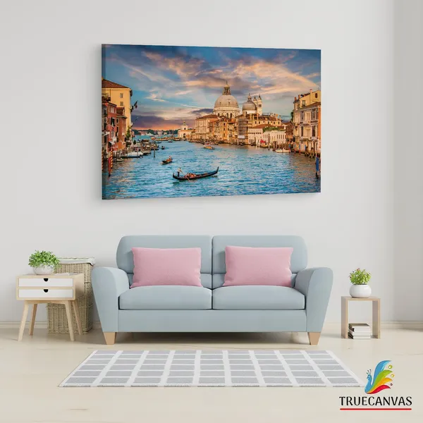 Multicolor_Grand_Canal,_Wooden_Framed_Canvas_Paintings_|_For_Living_Room_|_Bedroom_|_Office_|_Gallery_|_Ready_Wall_Mount_Canvas_Wall_Art_Painting_|_Size_-_12_X_18In,_Ct0540