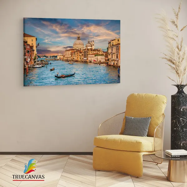 Multicolor_Grand_Canal,_Wooden_Framed_Canvas_Paintings_|_For_Living_Room_|_Bedroom_|_Office_|_Gallery_|_Ready_Wall_Mount_Canvas_Wall_Art_Painting_|_Size_-_12_X_18In,_Ct0540