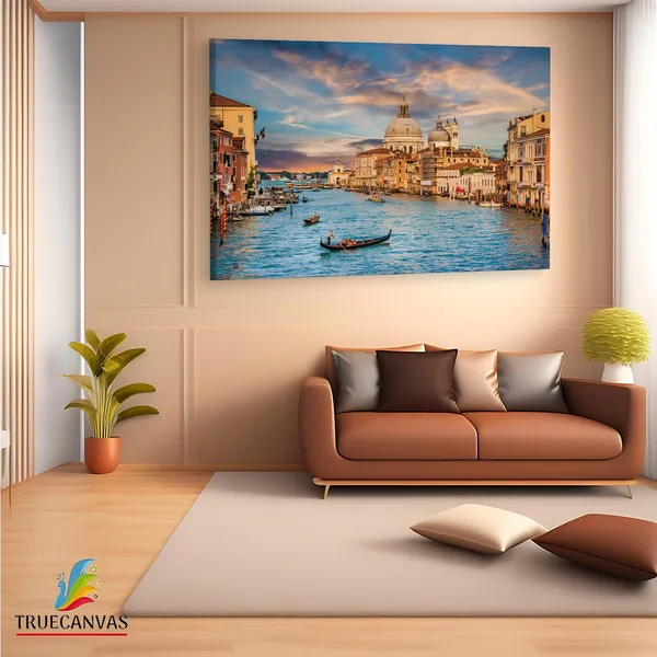 Multicolor_Grand_Canal,_Wooden_Framed_Canvas_Paintings_|_For_Living_Room_|_Bedroom_|_Office_|_Gallery_|_Ready_Wall_Mount_Canvas_Wall_Art_Painting_|_Size_-_12_X_18In,_Ct0540