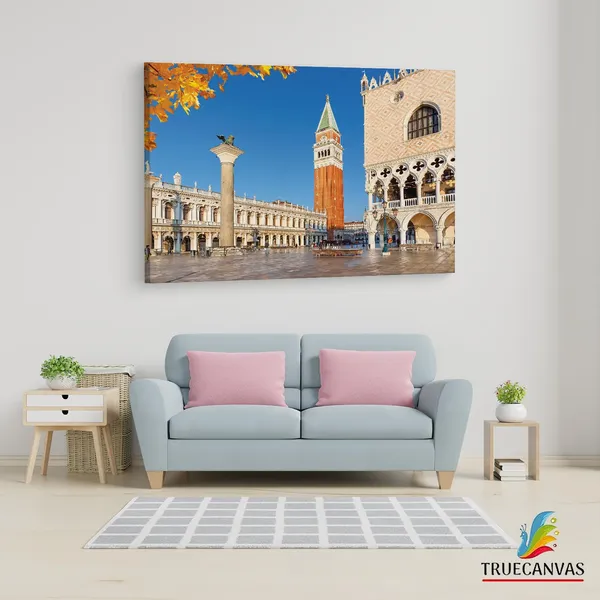 Multicolor_St._Mark'S_Square,_Wooden_Framed_Canvas_Paintings_|_For_Living_Room_|_Bedroom_|_Office_|_Gallery_|_Ready_Wall_Mount_Canvas_Wall_Art_Painting_|_Size_-_12_X_18In,_Ct0541