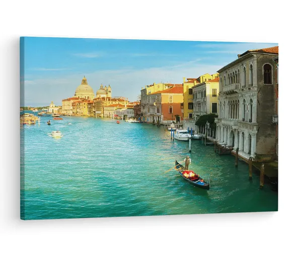 Multicolor_Grand_Canal,_Wooden_Framed_Canvas_Paintings_|_For_Living_Room_|_Bedroom_|_Office_|_Gallery_|_Ready_Wall_Mount_Canvas_Wall_Art_Painting_|_Size_-_12_X_18In,_Ct0542