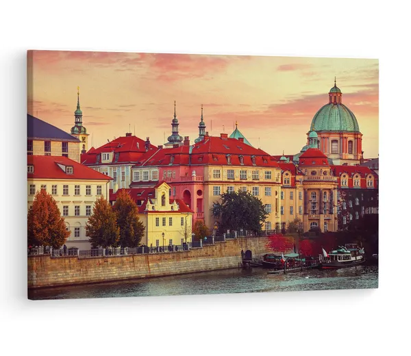 Multicolor_Prague,_Czech_Republic,_City,_Wooden_Framed_Canvas_Paintings_|_For_Living_Room_|_Bedroom_|_Office_|_Gallery_|_Ready_Wall_Mount_Canvas_Wall_Art_Painting_|_Size_-_12_X_18In,_Ct0543