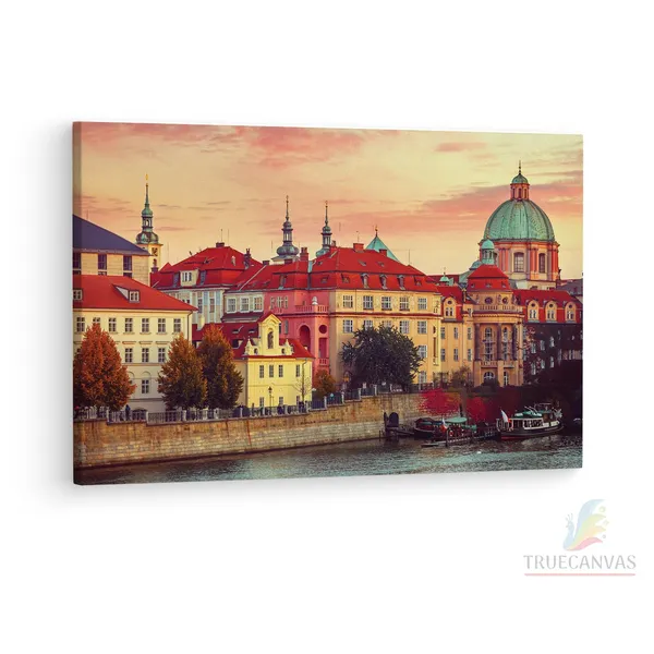 Multicolor_Prague,_Czech_Republic,_City,_Wooden_Framed_Canvas_Paintings_|_For_Living_Room_|_Bedroom_|_Office_|_Gallery_|_Ready_Wall_Mount_Canvas_Wall_Art_Painting_|_Size_-_12_X_18In,_Ct0543