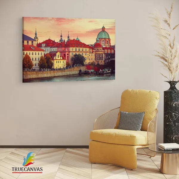 Multicolor_Prague,_Czech_Republic,_City,_Wooden_Framed_Canvas_Paintings_|_For_Living_Room_|_Bedroom_|_Office_|_Gallery_|_Ready_Wall_Mount_Canvas_Wall_Art_Painting_|_Size_-_12_X_18In,_Ct0543