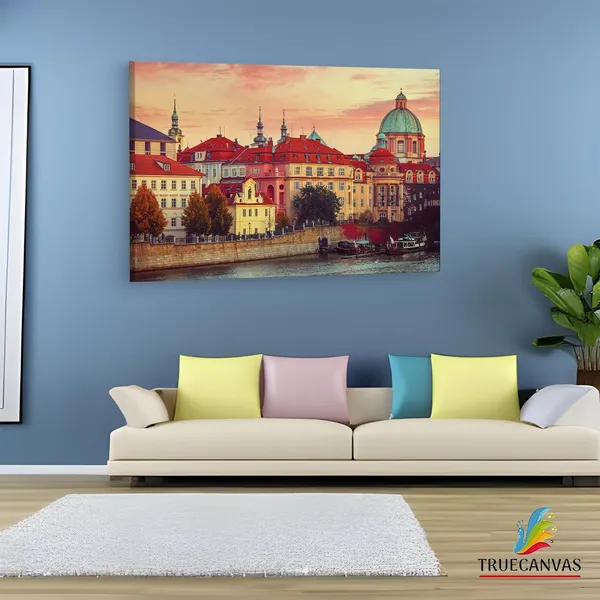 Multicolor_Prague,_Czech_Republic,_City,_Wooden_Framed_Canvas_Paintings_|_For_Living_Room_|_Bedroom_|_Office_|_Gallery_|_Ready_Wall_Mount_Canvas_Wall_Art_Painting_|_Size_-_12_X_18In,_Ct0543