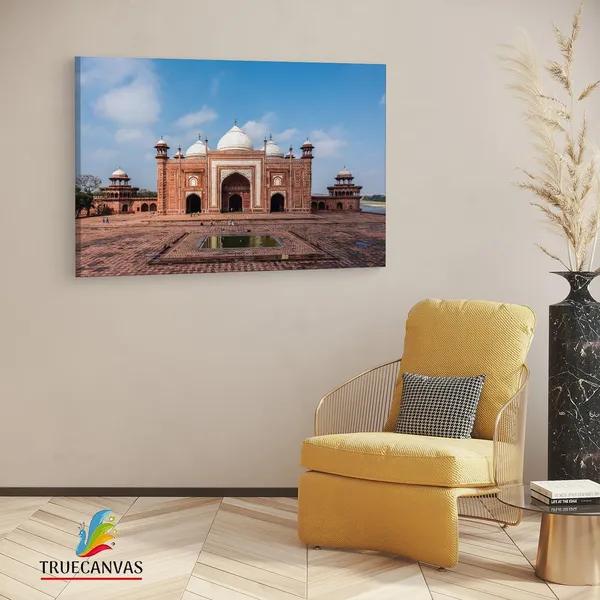 Multicolor_Taj_Mahal,_Wooden_Framed_Canvas_Paintings_|_For_Living_Room_|_Bedroom_|_Office_|_Gallery_|_Ready_Wall_Mount_Canvas_Wall_Art_Painting_|_Size_-_12_X_18In,_Ct0544