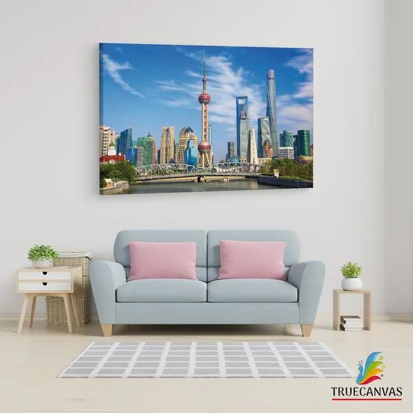 Multicolor_Oriental_Pearl_Tv_Tower,_Wooden_Framed_Canvas_Paintings_|_For_Living_Room_|_Bedroom_|_Office_|_Gallery_|_Ready_Wall_Mount_Canvas_Wall_Art_Painting_|_Size_-_12_X_18In,_Ct0547