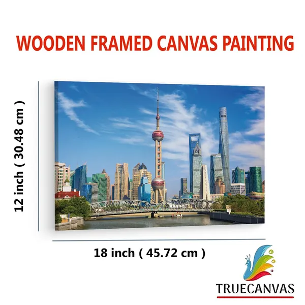 Multicolor_Oriental_Pearl_Tv_Tower,_Wooden_Framed_Canvas_Paintings_|_For_Living_Room_|_Bedroom_|_Office_|_Gallery_|_Ready_Wall_Mount_Canvas_Wall_Art_Painting_|_Size_-_12_X_18In,_Ct0547