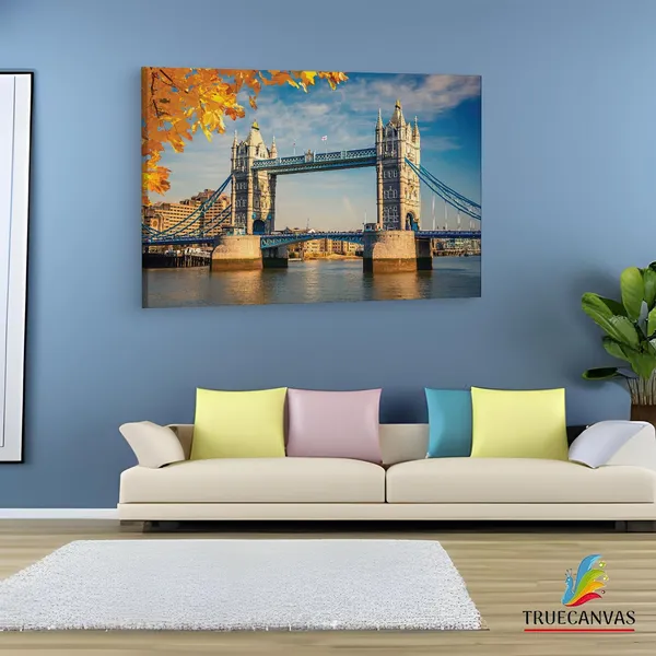 Multicolor_Tower_Bridge,_Wooden_Framed_Canvas_Paintings_|_For_Living_Room_|_Bedroom_|_Office_|_Gallery_|_Ready_Wall_Mount_Canvas_Wall_Art_Painting_|_Size_-_12_X_18In,_Ct0548