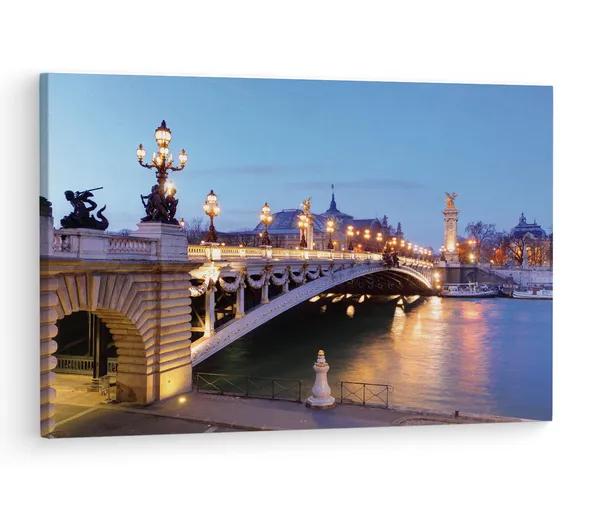 Multicolor_Pont_Alexandre,_Wooden_Framed_Canvas_Paintings_|_For_Living_Room_|_Bedroom_|_Office_|_Gallery_|_Ready_Wall_Mount_Canvas_Wall_Art_Painting_|_Size_-_12_X_18In,_Ct0549