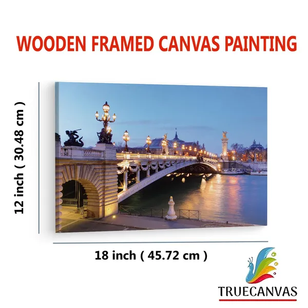 Multicolor_Pont_Alexandre,_Wooden_Framed_Canvas_Paintings_|_For_Living_Room_|_Bedroom_|_Office_|_Gallery_|_Ready_Wall_Mount_Canvas_Wall_Art_Painting_|_Size_-_12_X_18In,_Ct0549