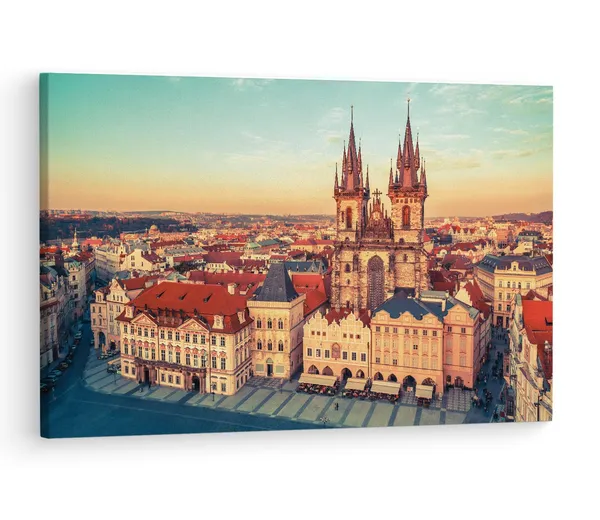 Multicolor_Church_Of_Our_Lady_Be|_Fore_T?N,_Wooden_Framed_Canvas_Paintings_|_For_Living_Room_|_Bedroom_|_Office_|_Gallery_|_Ready_Wall_Mount_Canvas_Wall_Art_Painting_|_Size_-_12_X_18In,_Ct0550