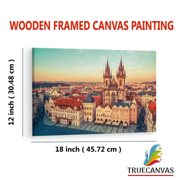 Multicolor_Church_Of_Our_Lady_Be|_Fore_T?N,_Wooden_Framed_Canvas_Paintings_|_For_Living_Room_|_Bedroom_|_Office_|_Gallery_|_Ready_Wall_Mount_Canvas_Wall_Art_Painting_|_Size_-_12_X_18In,_Ct0550