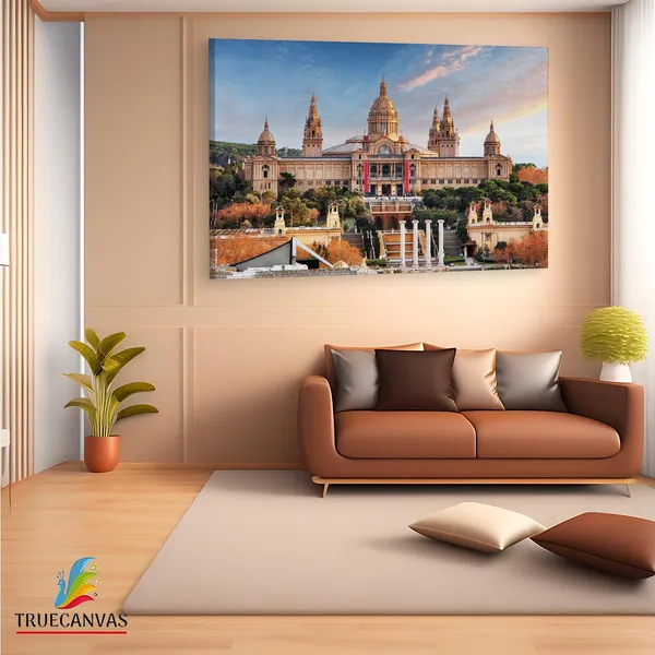 Multicolor_Museu_Nacional_D'Art_De,_Wooden_Framed_Canvas_Paintings_|_For_Living_Room_|_Bedroom_|_Office_|_Gallery_|_Ready_Wall_Mount_Canvas_Wall_Art_Painting_|_Size_-_12_X_18In,_Ct0553