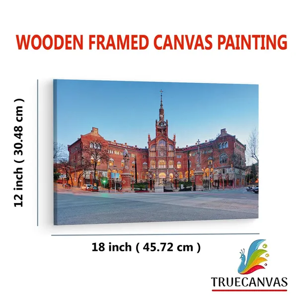 Multicolor_Recinte_Modernista_De_Sant_Pau,_Wooden_Framed_Canvas_Paintings_|_For_Living_Room_|_Bedroom_|_Office_|_Gallery_|_Ready_Wall_Mount_Canvas_Wall_Art_Painting_|_Size_-_12_X_18In,_Ct0555