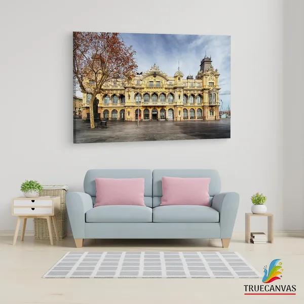 Multicolor_Junta_D'Obres_Del_Port,_Wooden_Framed_Canvas_Paintings_|_For_Living_Room_|_Bedroom_|_Office_|_Gallery_|_Ready_Wall_Mount_Canvas_Wall_Art_Painting_|_Size_-_12_X_18In,_Ct0557