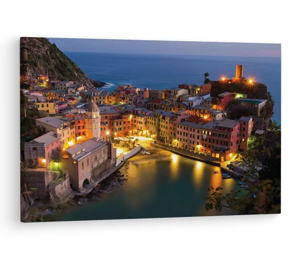 Multicolor_Cinque_Terre_National_Park,_Wooden_Framed_Canvas_Paintings_|_For_Living_Room_|_Bedroom_|_Office_|_Gallery_|_Ready_Wall_Mount_Canvas_Wall_Art_Painting_|_Size_-_12_X_18In,_Ct0559