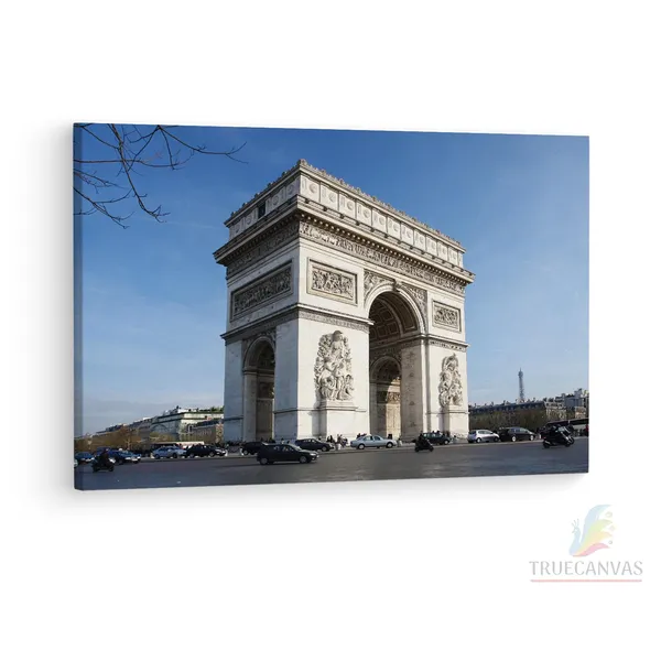 Multicolor_Arc_De_Triomphe,_Wooden_Framed_Canvas_Paintings_|_For_Living_Room_|_Bedroom_|_Office_|_Gallery_|_Ready_Wall_Mount_Canvas_Wall_Art_Painting_|_Size_-_12_X_18In,_Ct0561