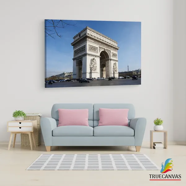 Multicolor_Arc_De_Triomphe,_Wooden_Framed_Canvas_Paintings_|_For_Living_Room_|_Bedroom_|_Office_|_Gallery_|_Ready_Wall_Mount_Canvas_Wall_Art_Painting_|_Size_-_12_X_18In,_Ct0561