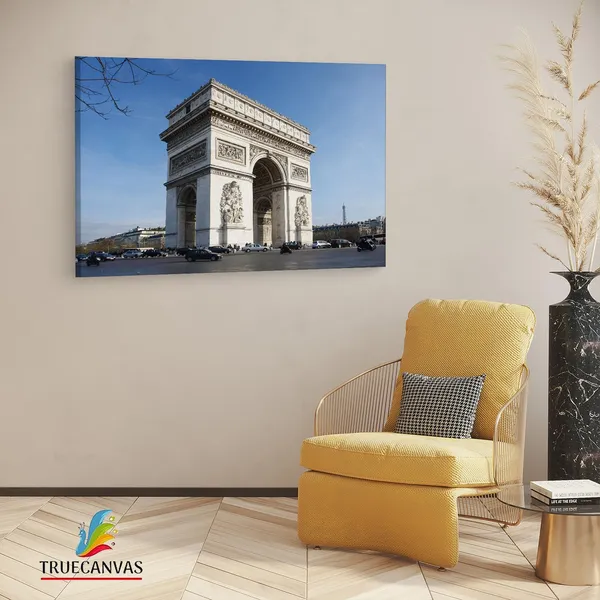 Multicolor_Arc_De_Triomphe,_Wooden_Framed_Canvas_Paintings_|_For_Living_Room_|_Bedroom_|_Office_|_Gallery_|_Ready_Wall_Mount_Canvas_Wall_Art_Painting_|_Size_-_12_X_18In,_Ct0561