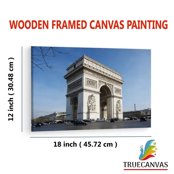 Multicolor_Arc_De_Triomphe,_Wooden_Framed_Canvas_Paintings_|_For_Living_Room_|_Bedroom_|_Office_|_Gallery_|_Ready_Wall_Mount_Canvas_Wall_Art_Painting_|_Size_-_12_X_18In,_Ct0561