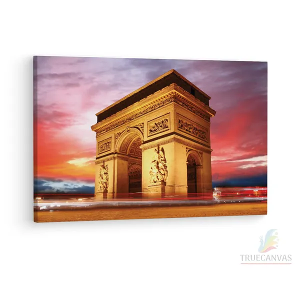 Multicolor_Arc_De_Triomphe,_Wooden_Framed_Canvas_Paintings_|_For_Living_Room_|_Bedroom_|_Office_|_Gallery_|_Ready_Wall_Mount_Canvas_Wall_Art_Painting_|_Size_-_12_X_18In,_Ct0562