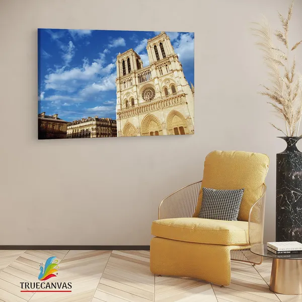 Multicolor_Cathodrale_Notre-Dame_De_Paris,_Wooden_Framed_Canvas_Paintings_|_For_Living_Room_|_Bedroom_|_Office_|_Gallery_|_Ready_Wall_Mount_Canvas_Wall_Art_Painting_|_Size_-_12_X_18In,_Ct0563