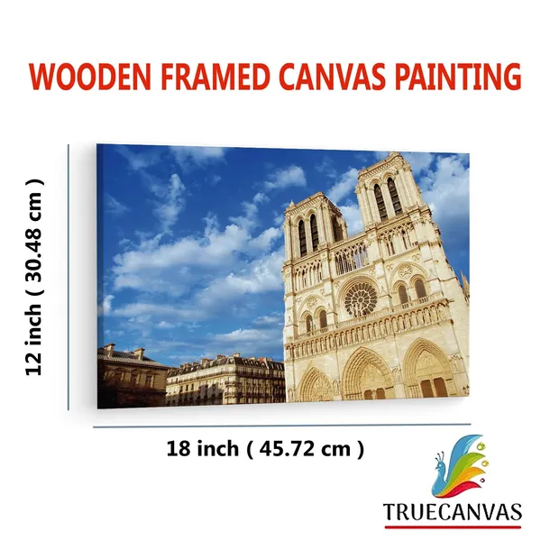 Multicolor_Cathodrale_Notre-Dame_De_Paris,_Wooden_Framed_Canvas_Paintings_|_For_Living_Room_|_Bedroom_|_Office_|_Gallery_|_Ready_Wall_Mount_Canvas_Wall_Art_Painting_|_Size_-_12_X_18In,_Ct0563