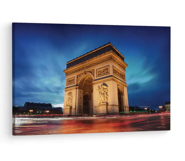 Multicolor_Arc_De_Triomphe,_Wooden_Framed_Canvas_Paintings_|_For_Living_Room_|_Bedroom_|_Office_|_Gallery_|_Ready_Wall_Mount_Canvas_Wall_Art_Painting_|_Size_-_12_X_18In,_Ct0566