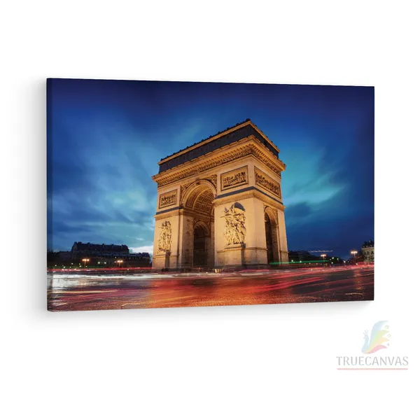 Multicolor_Arc_De_Triomphe,_Wooden_Framed_Canvas_Paintings_|_For_Living_Room_|_Bedroom_|_Office_|_Gallery_|_Ready_Wall_Mount_Canvas_Wall_Art_Painting_|_Size_-_12_X_18In,_Ct0566