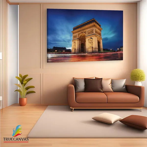 Multicolor_Arc_De_Triomphe,_Wooden_Framed_Canvas_Paintings_|_For_Living_Room_|_Bedroom_|_Office_|_Gallery_|_Ready_Wall_Mount_Canvas_Wall_Art_Painting_|_Size_-_12_X_18In,_Ct0566