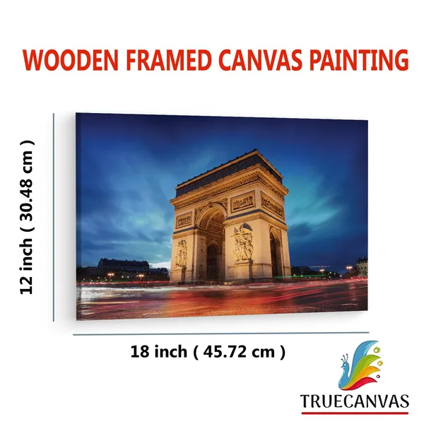 Multicolor_Arc_De_Triomphe,_Wooden_Framed_Canvas_Paintings_|_For_Living_Room_|_Bedroom_|_Office_|_Gallery_|_Ready_Wall_Mount_Canvas_Wall_Art_Painting_|_Size_-_12_X_18In,_Ct0566