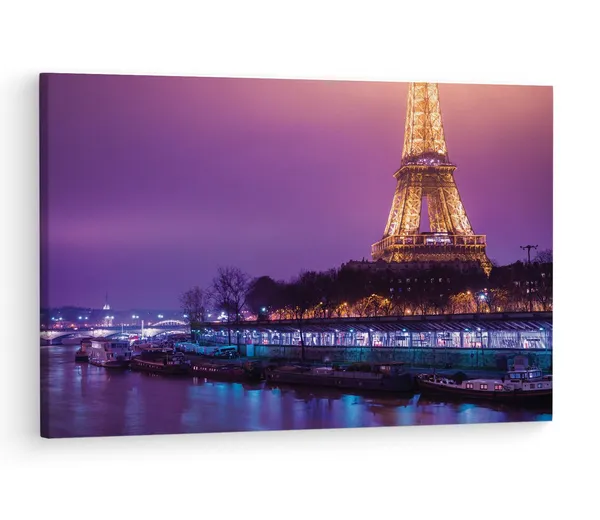 Multicolor_Eiffel_Tower,_Wooden_Framed_Canvas_Paintings_|_For_Living_Room_|_Bedroom_|_Office_|_Gallery_|_Ready_Wall_Mount_Canvas_Wall_Art_Painting_|_Size_-_12_X_18In,_Ct0574
